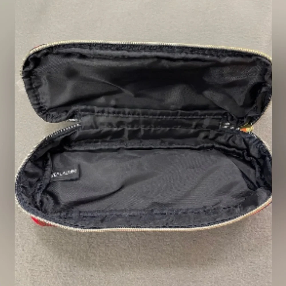 🎄Estée Lauder cloth Christmas make up / travel bag with top & bottom zipper NEW